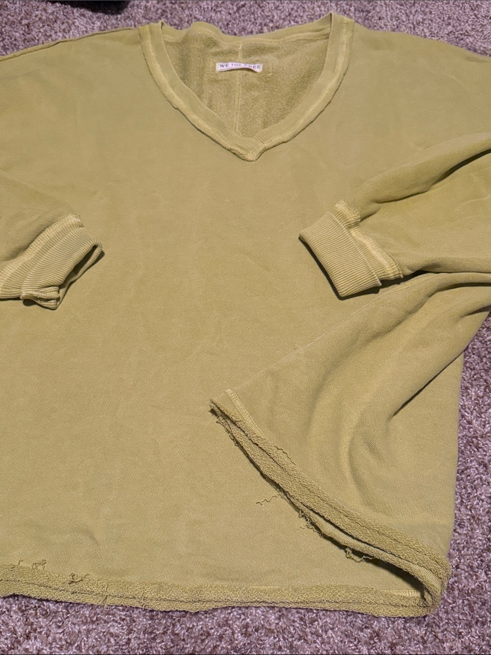 Free People / We The Free Venice v-neck oversized sweatshirt (M) - like new! - Picture 2 of 11